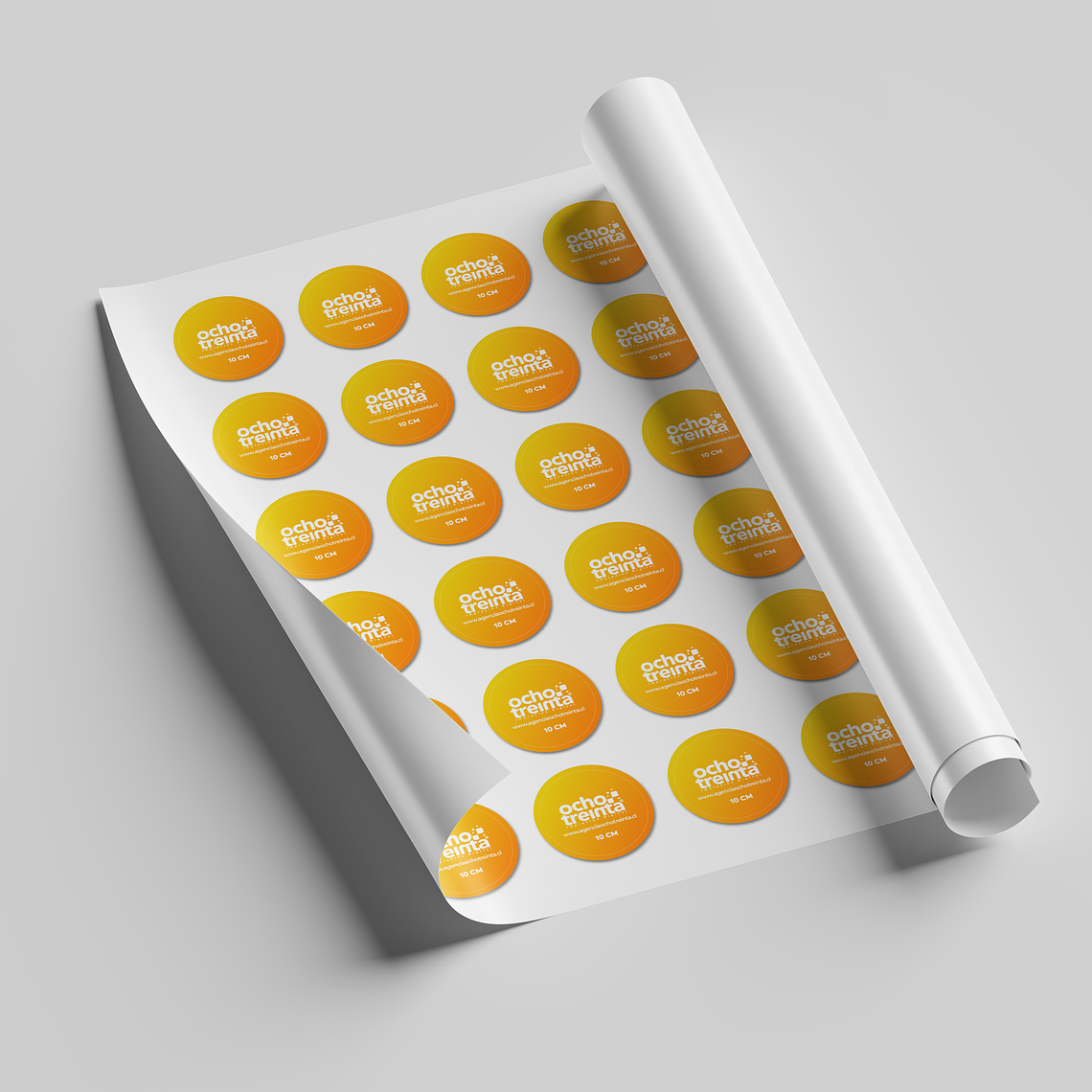 Sticker Sintetico Blanco 10x10 1