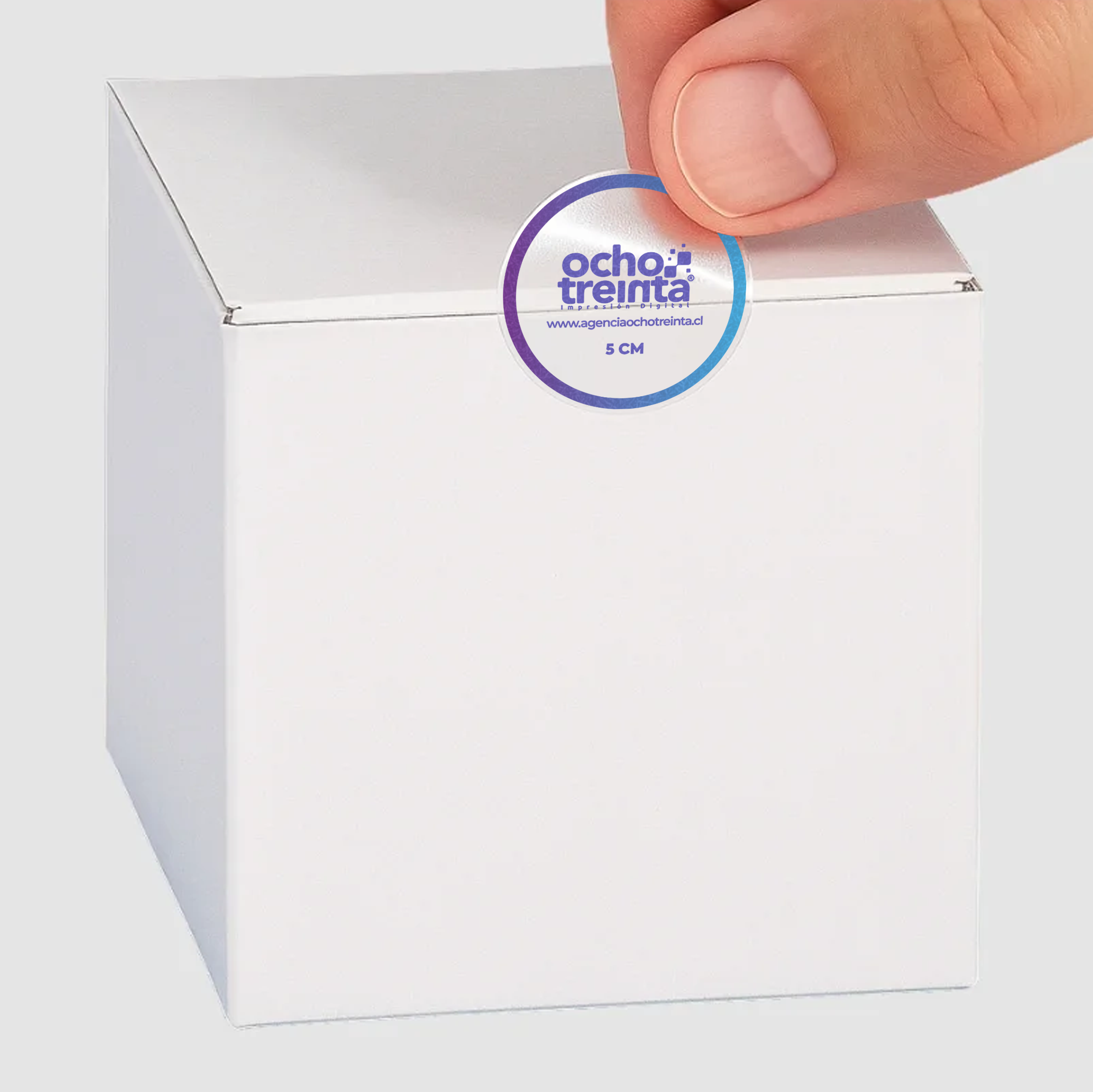 Sticker PVC Transparente 5x5