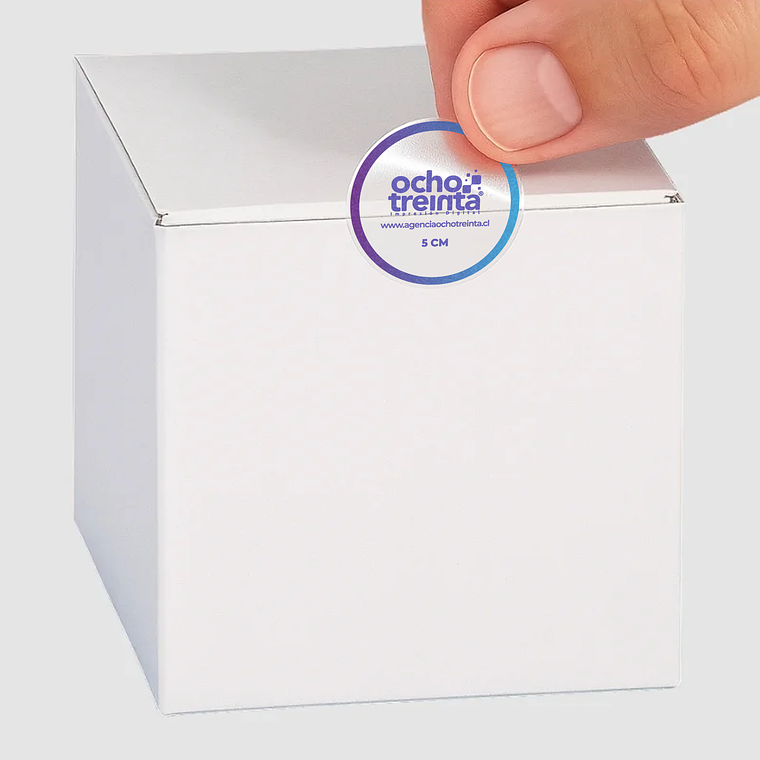 Sticker PVC Transparente 5x5 1