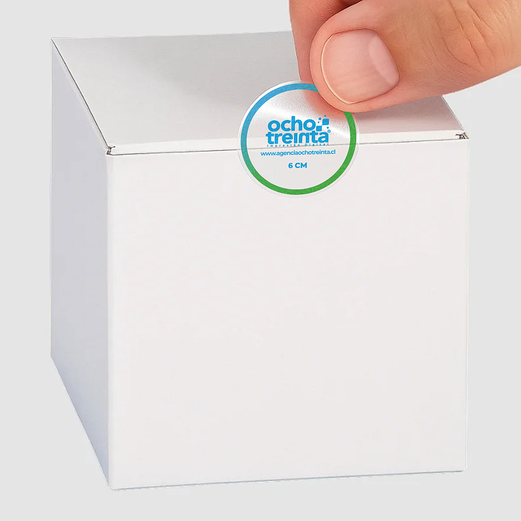 Sticker PVC Transparente 6x6 1