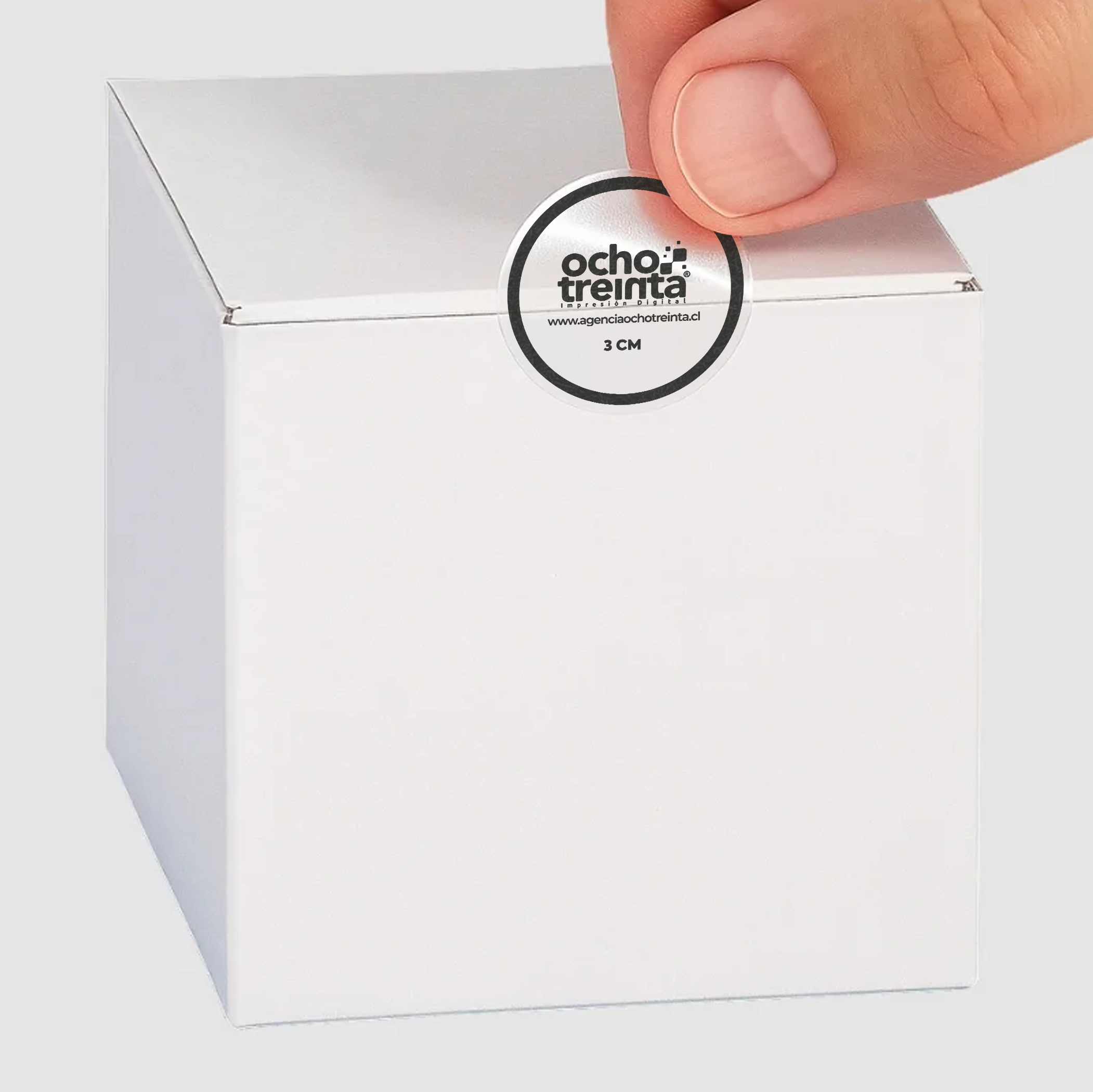 Sticker PVC Transparente 3x3
