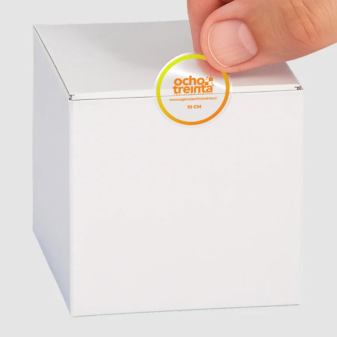 Sticker PVC Transparente 10x10 1