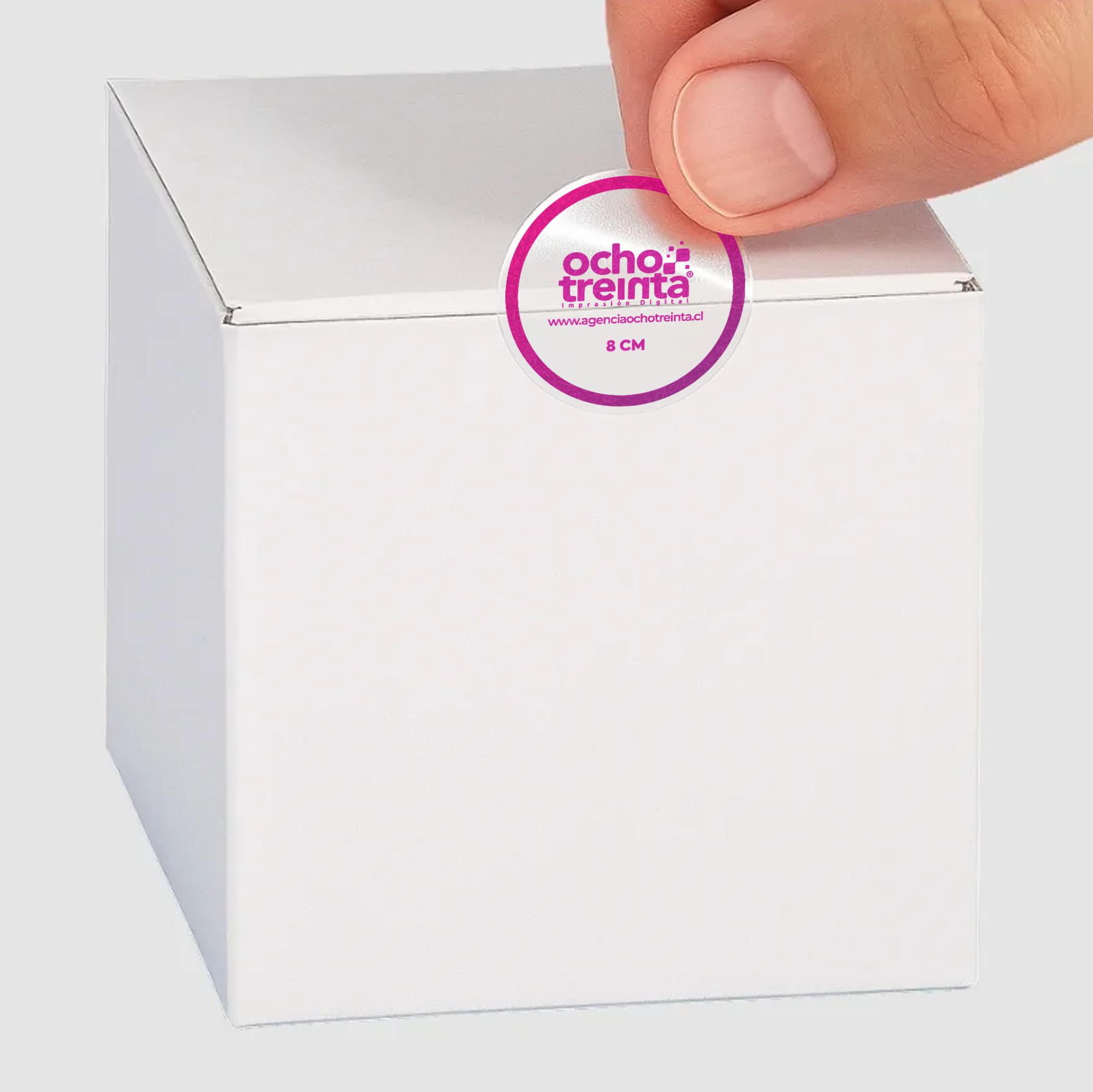 Sticker PVC Transparente 8x8