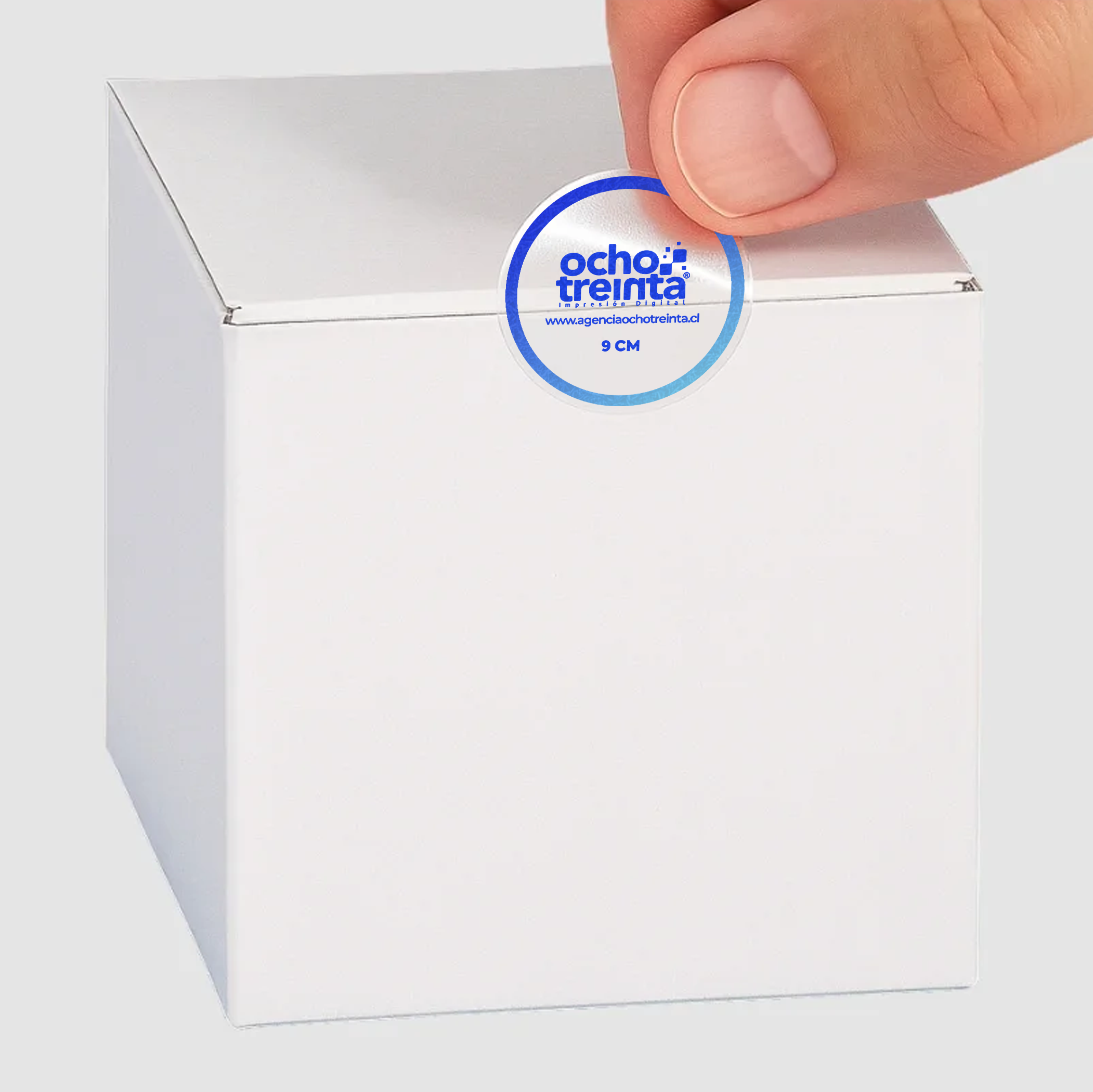 Sticker PVC Transparente 9x9