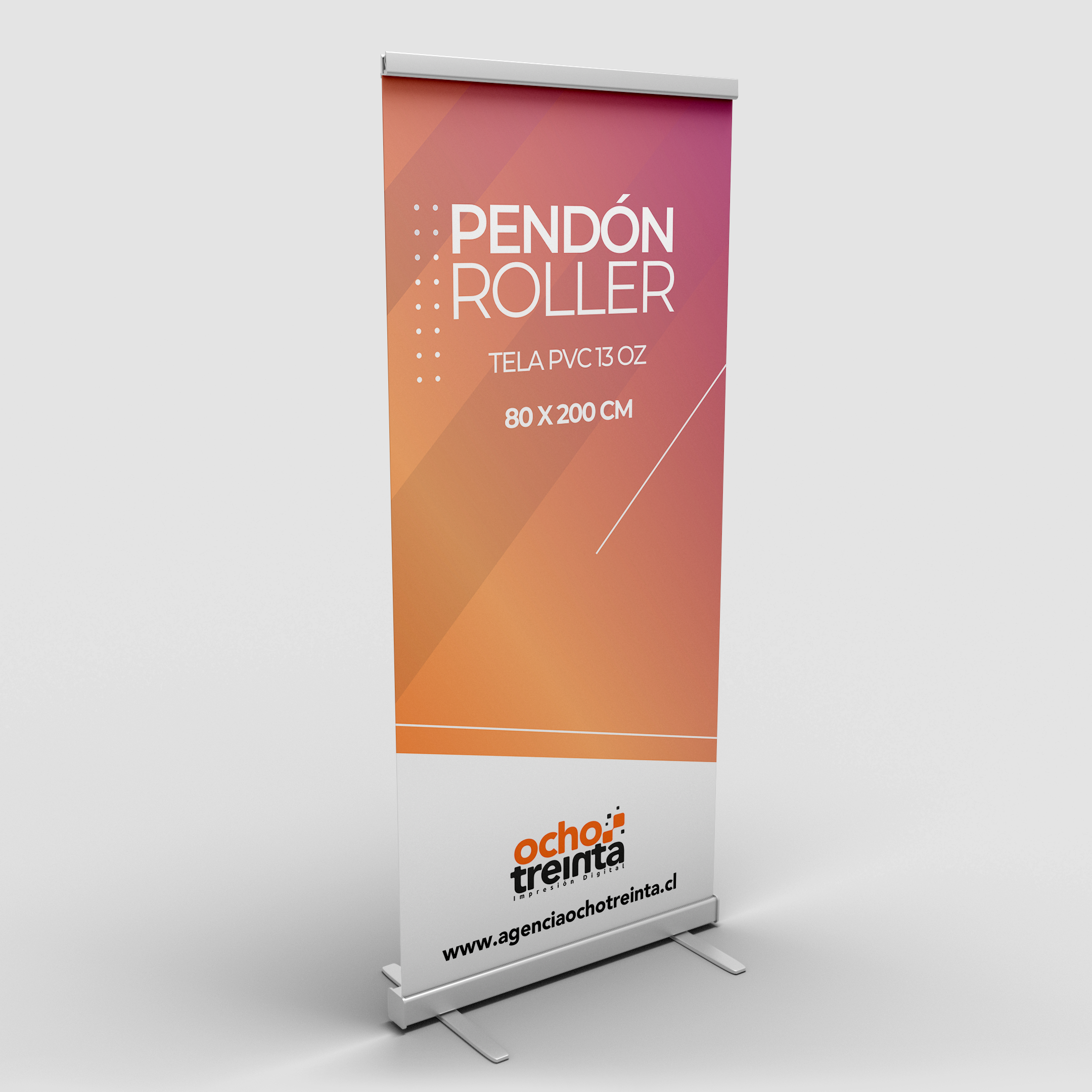 Pendon Roller 100x200 - No quiero Diseño - Lo enviare / Tiempo Normal (3 a 5 dias hábiles) / Lona de PVC Economica Resistente