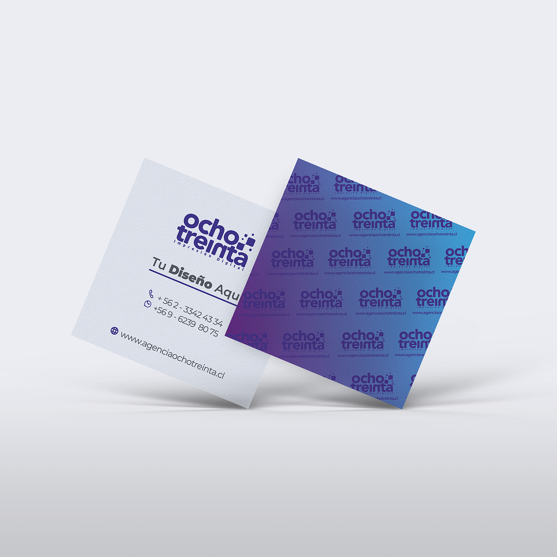 Tarjeta de Presentación  Opalina Cuadrada 1