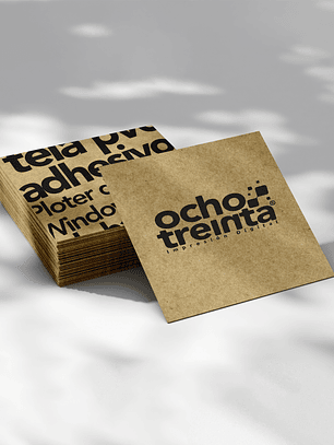 Tarjeta de Presentación Kraft Cuadrada