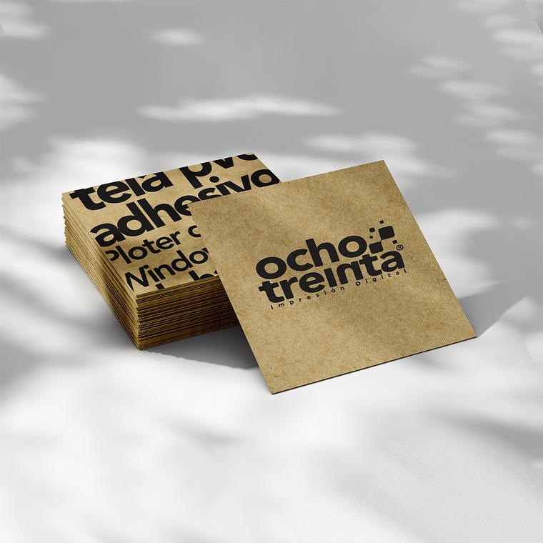 Tarjeta de Presentación Kraft Cuadrada 1