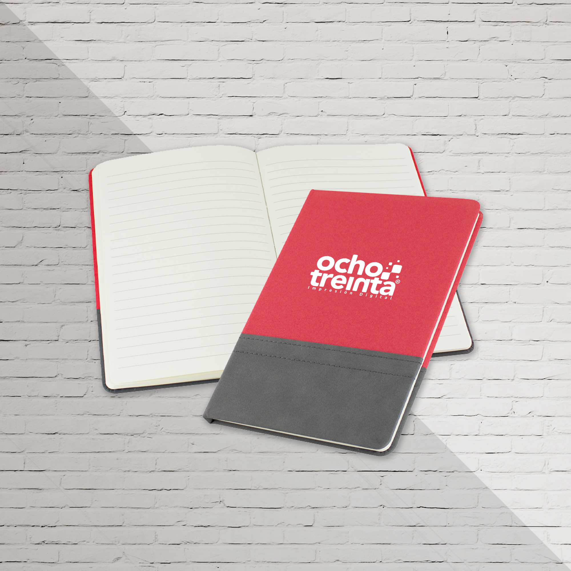 Cuaderno Velvet PU - Azul piedra / NO