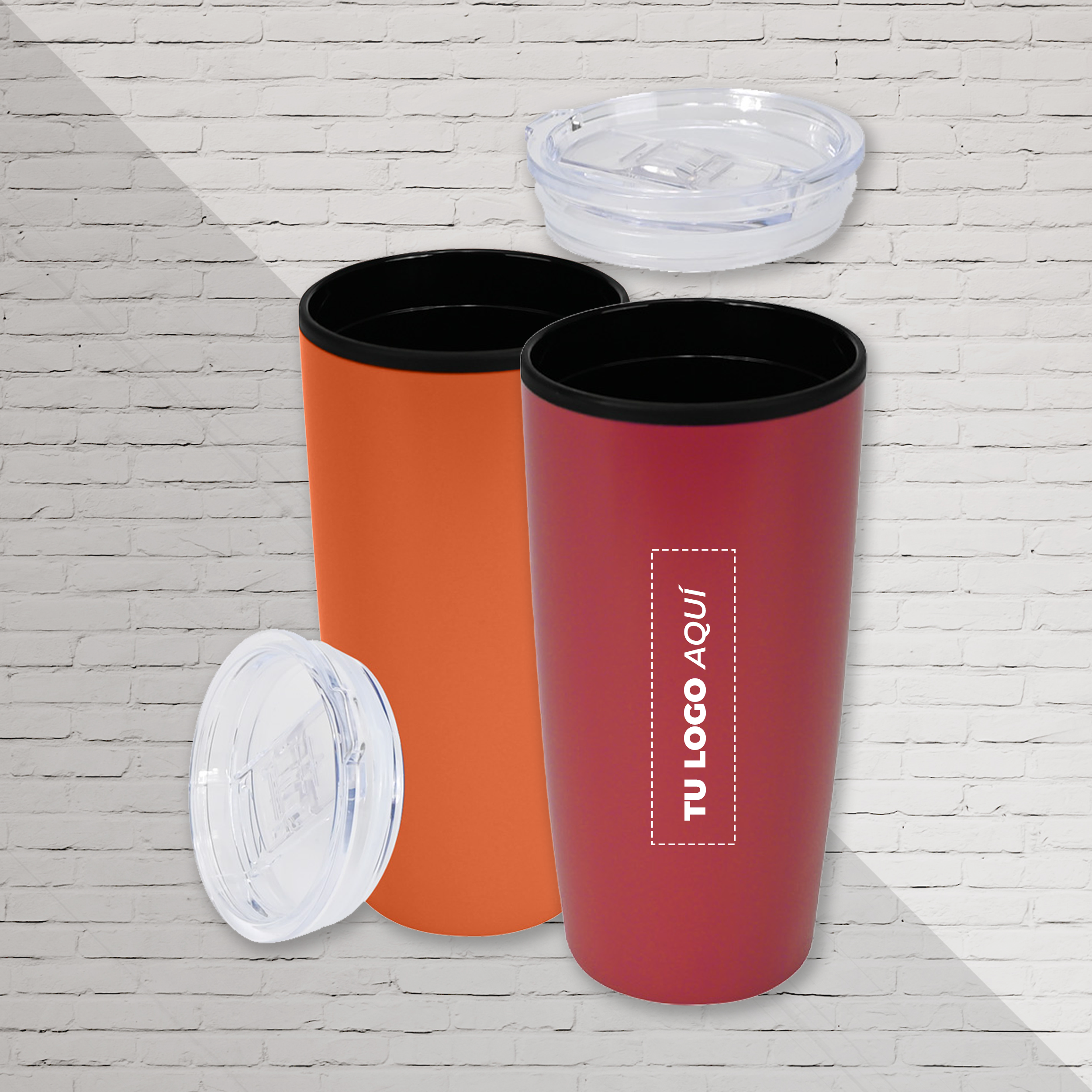 Mug metálico/plástico "LOFT" 600cc