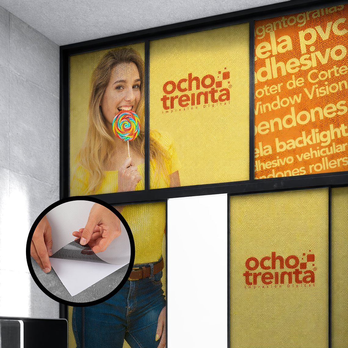 Windows Visión 100*100 cm - Brillante (REVERSO NEGRO) 1