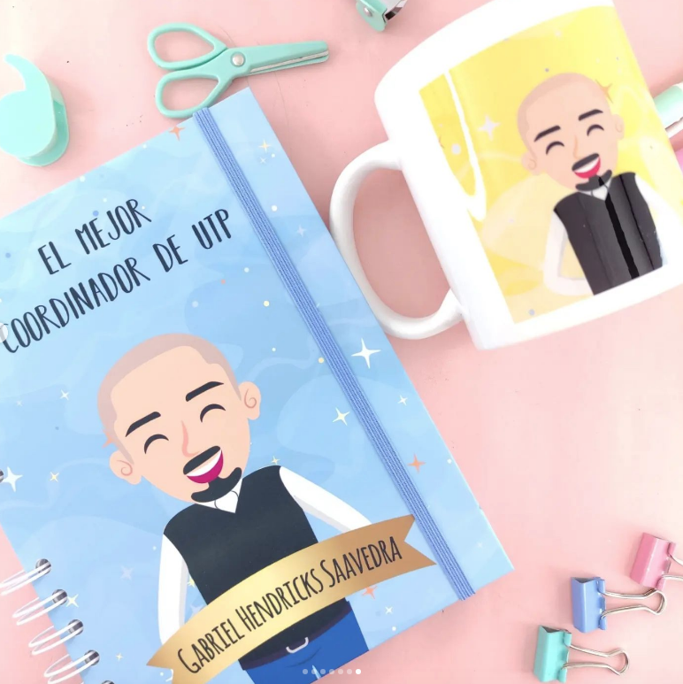 Pack Agenda profesiones masculino + taza personalizado