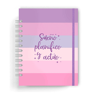 Agenda frases sueño planifico y actuo