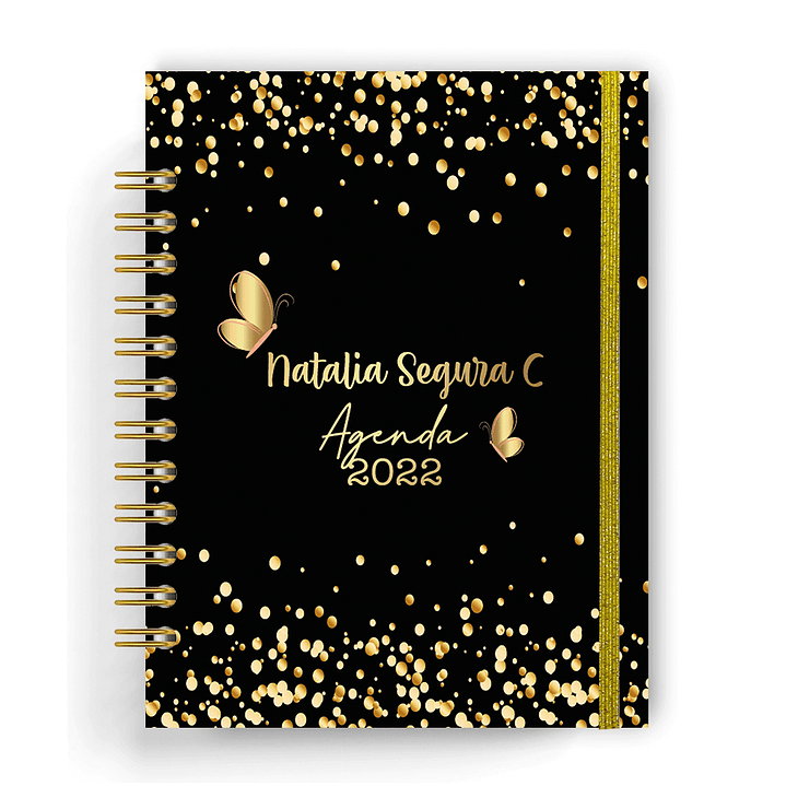 Planner personalizado mariposas doradas 1