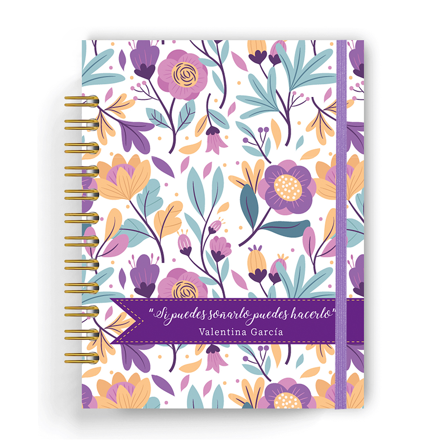 Planner personalizado flores moras 1