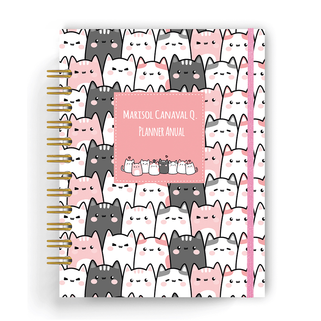 Planner personalizado gatos
