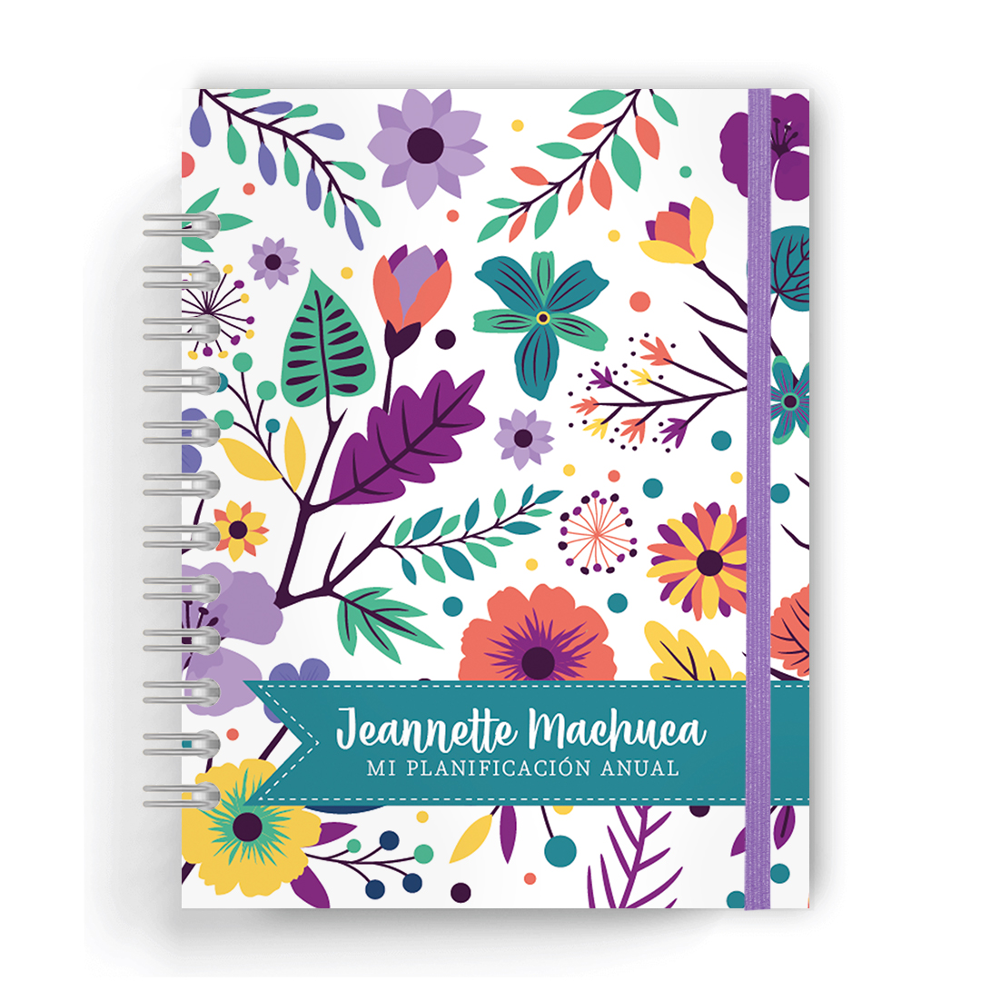 Planner personalizado florido