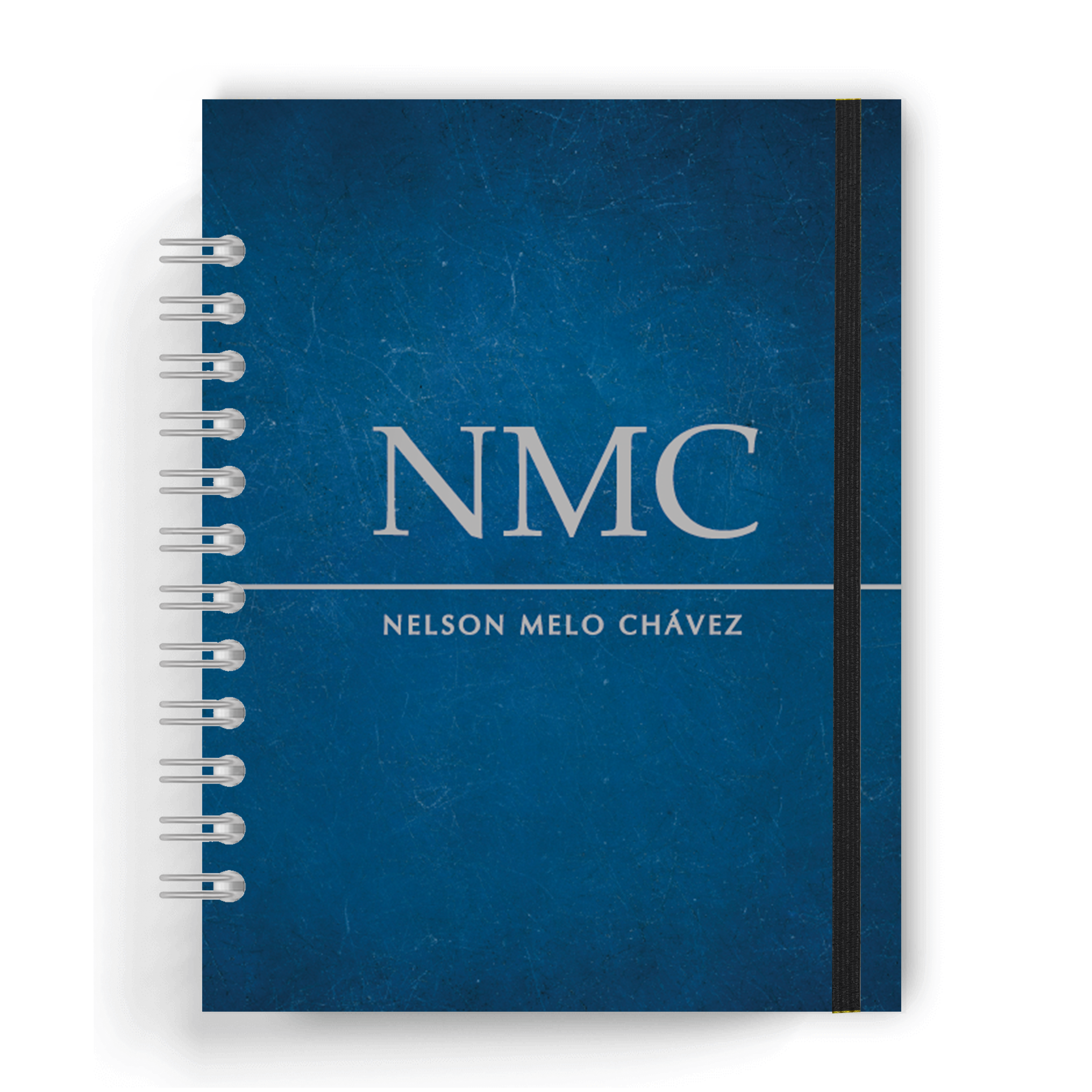 Agenda formal Azul iniciales