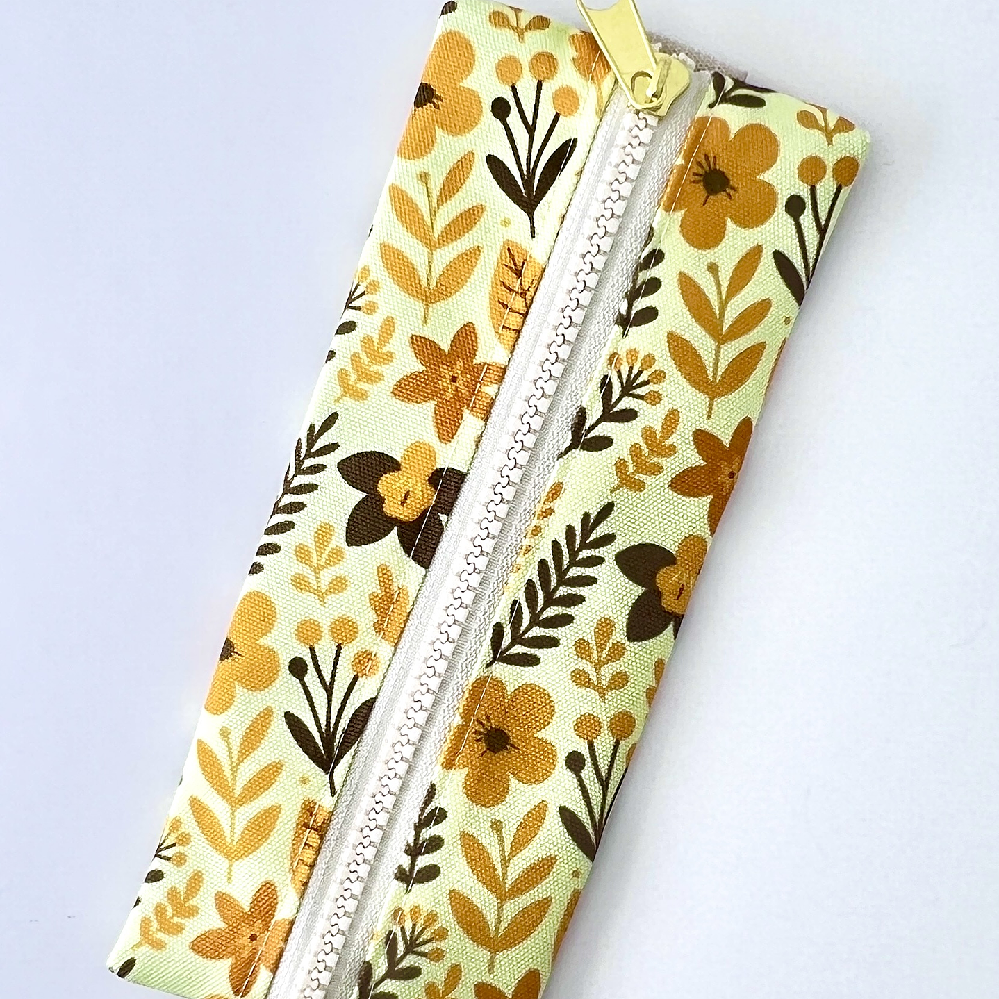 Estuche para agenda con elastico - Diseño flores Amarillo 1
