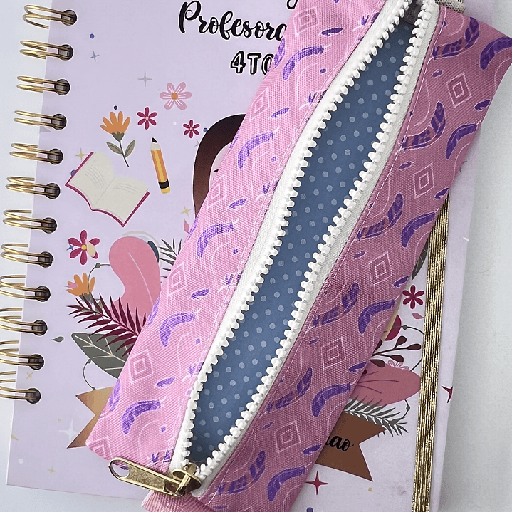 Estuche para agenda con elastico - Diseño Boho 3