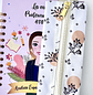 Estuche para agenda con elastico - Diseño blanclo flores - Miniatura 3
