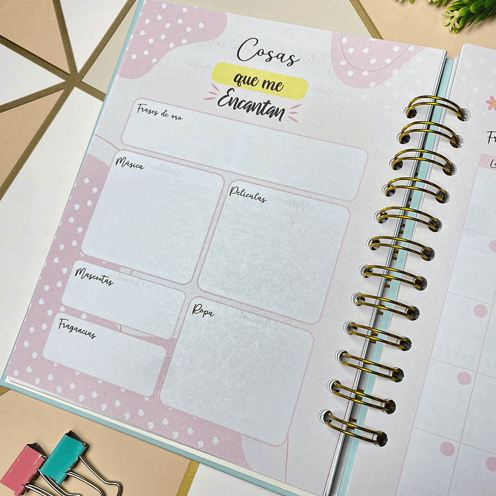 Planner personalizado con estuche para agenda diseño azul  7
