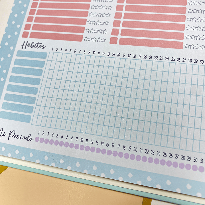 Planner personalizado con estuche para agenda diseño azul  11