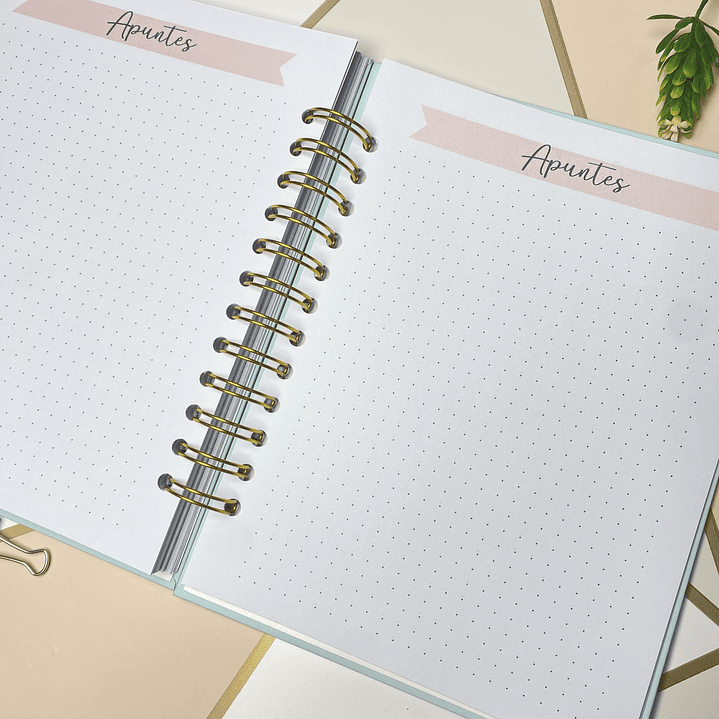 Planner personalizado con estuche para agenda diseño azul  14