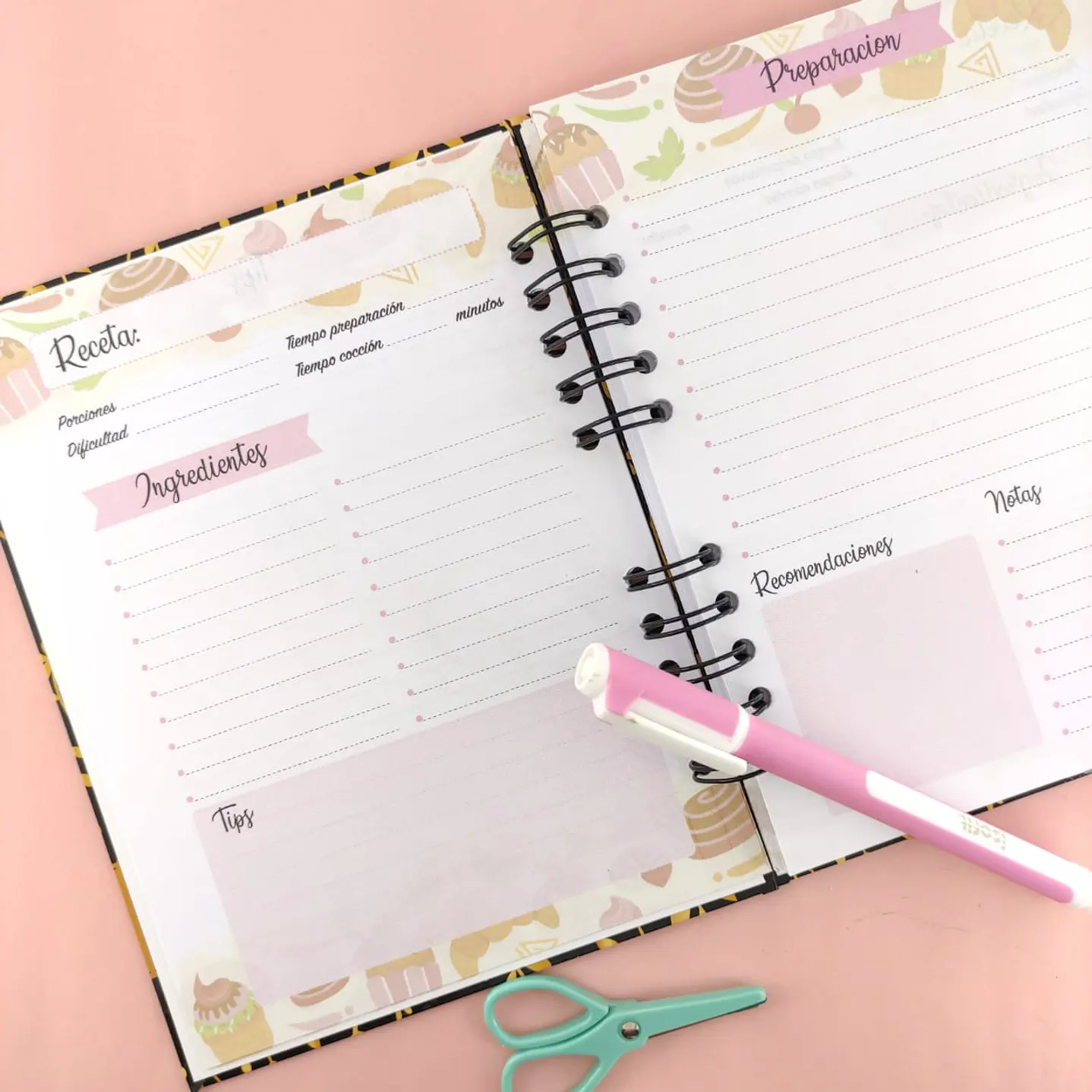 Pack Cuaderno de recetas par Mamá 4