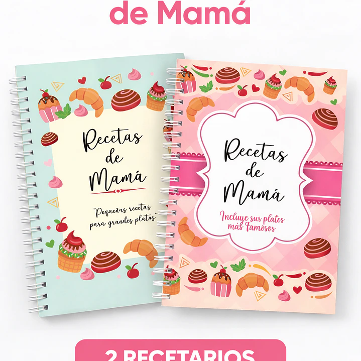 Pack Cuaderno de recetas par Mamá 1