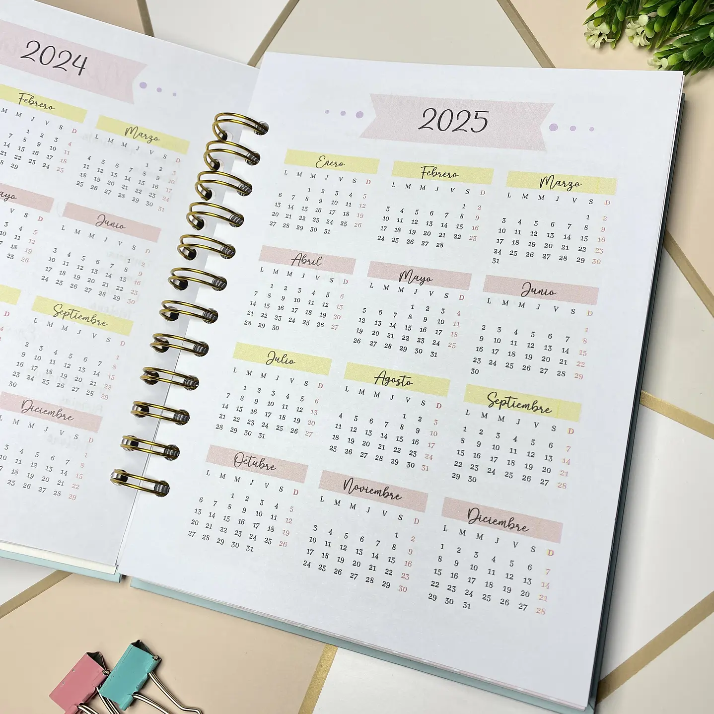 Planner personalizado inicial elegante 5