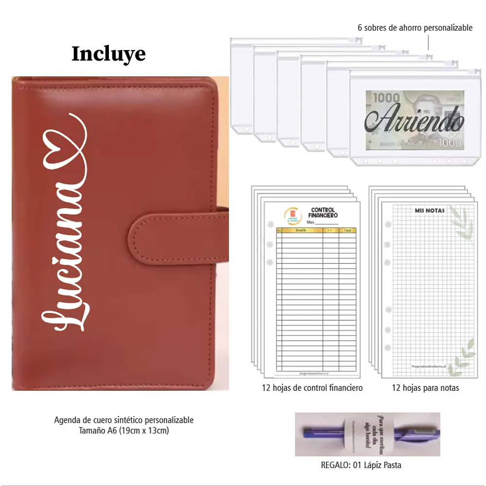 AGENDA COLOR MARRÓN