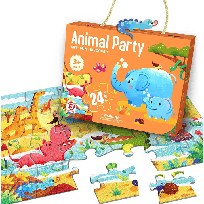 Fiesta de Animales - Puzzle Rompecabezas de 24pcs 3