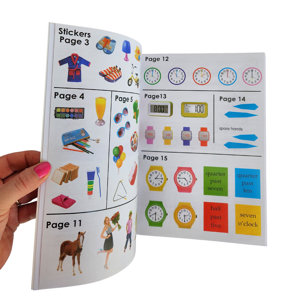 Libros con Stickers para Aprender Inglés (Pack 4 und) 9