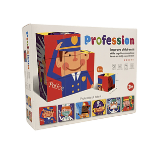 Puzzle Educativo Cubos 6 en 1 de 9 Piezas