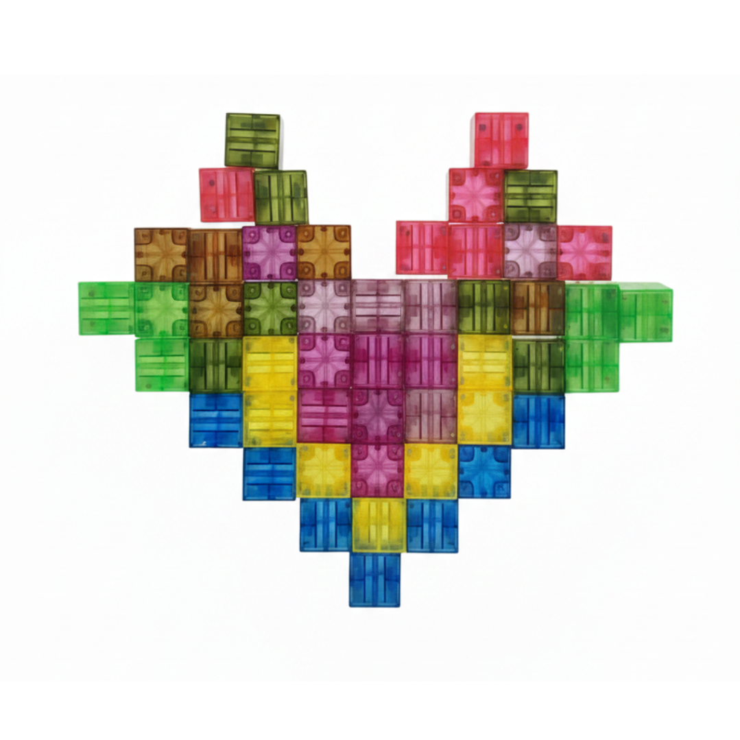 Bloques Magnéticos Transparentes de 52 Piezas 2