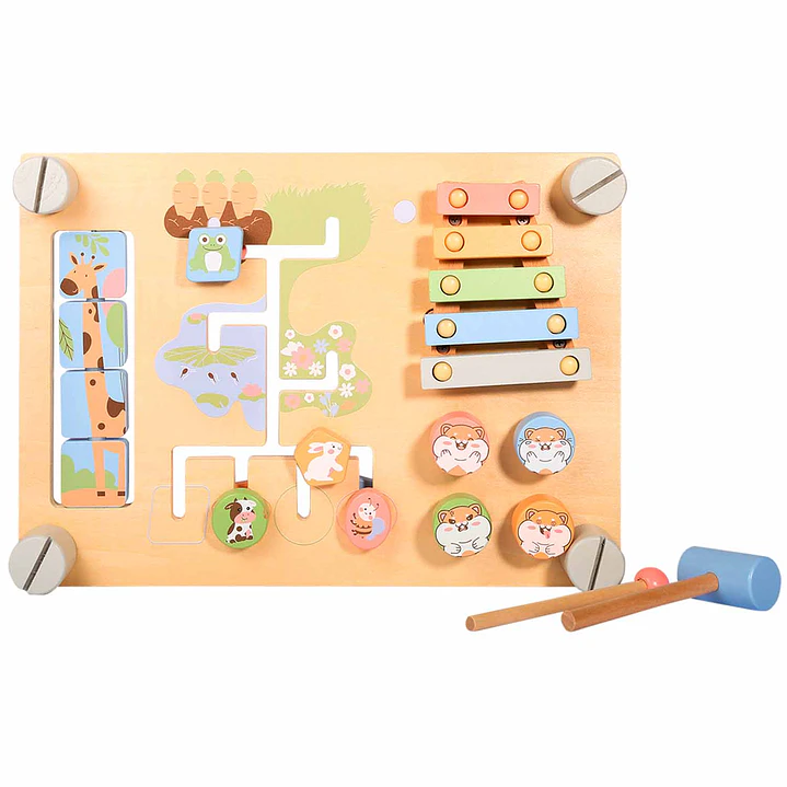 Tablero Sensorial de Madera Montessori 1