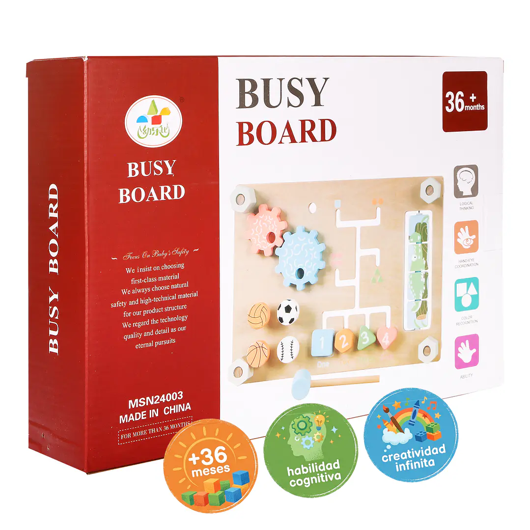 Tablero Sensorial de Madera Montessori 4