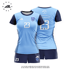 UNIFORME CELESTE FOOTBALL MUJER TREWHELAS SCHOOL PROVIDENCIA 1