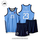 BASQUETBOL Uniforme Celeste CHICUREO 1