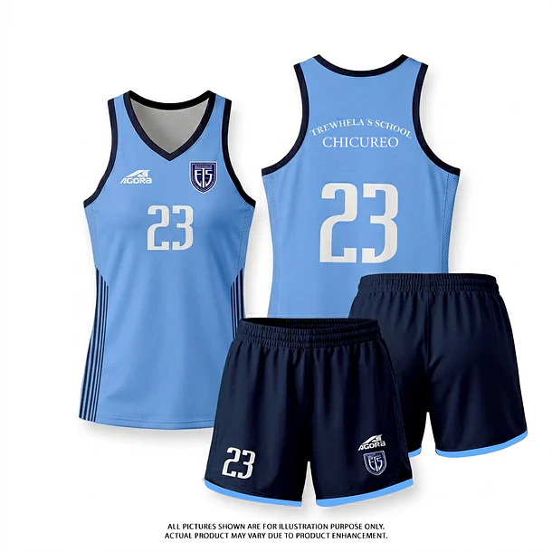 BASKETBOL Uniforme Celeste CHICUREO DAMAS 1
