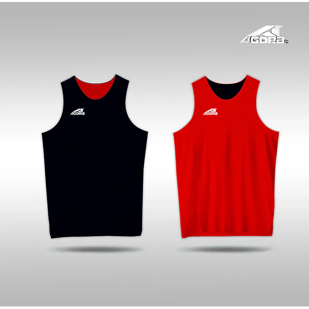 CAMISETA REVERSIBLE NEGRO ROJO