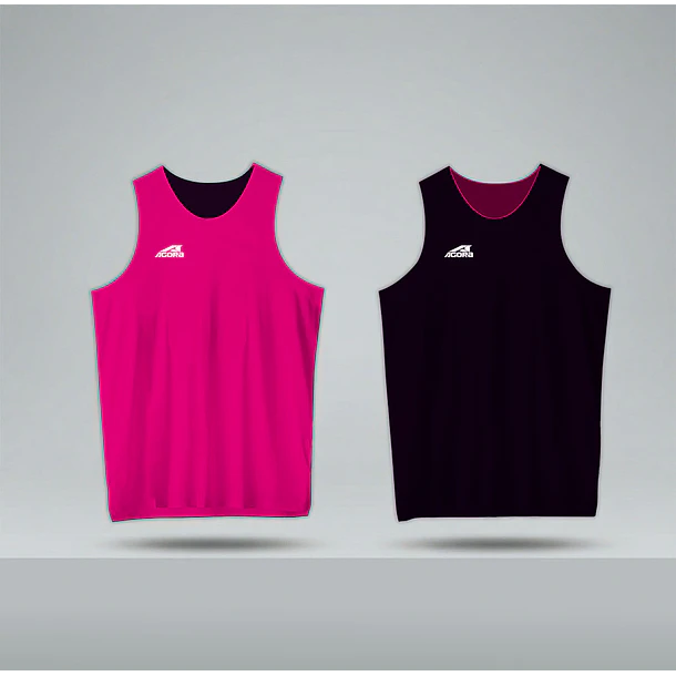 CAMISETA REVERSIBLE NEGRO FUCSIA