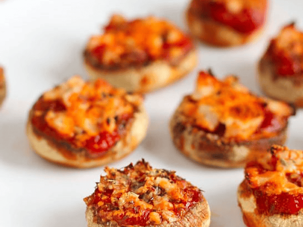 Champiñones Relleno tipo Pizza