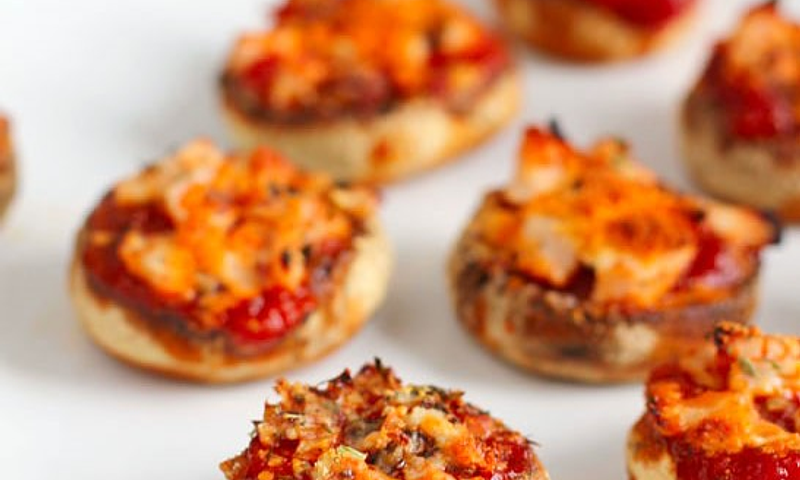 Champiñones Relleno tipo Pizza