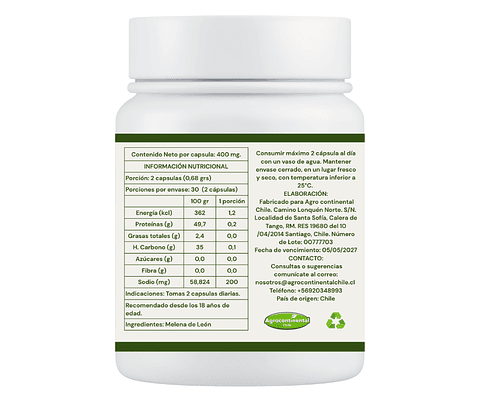 Melena de León Suplemento en Capsulas