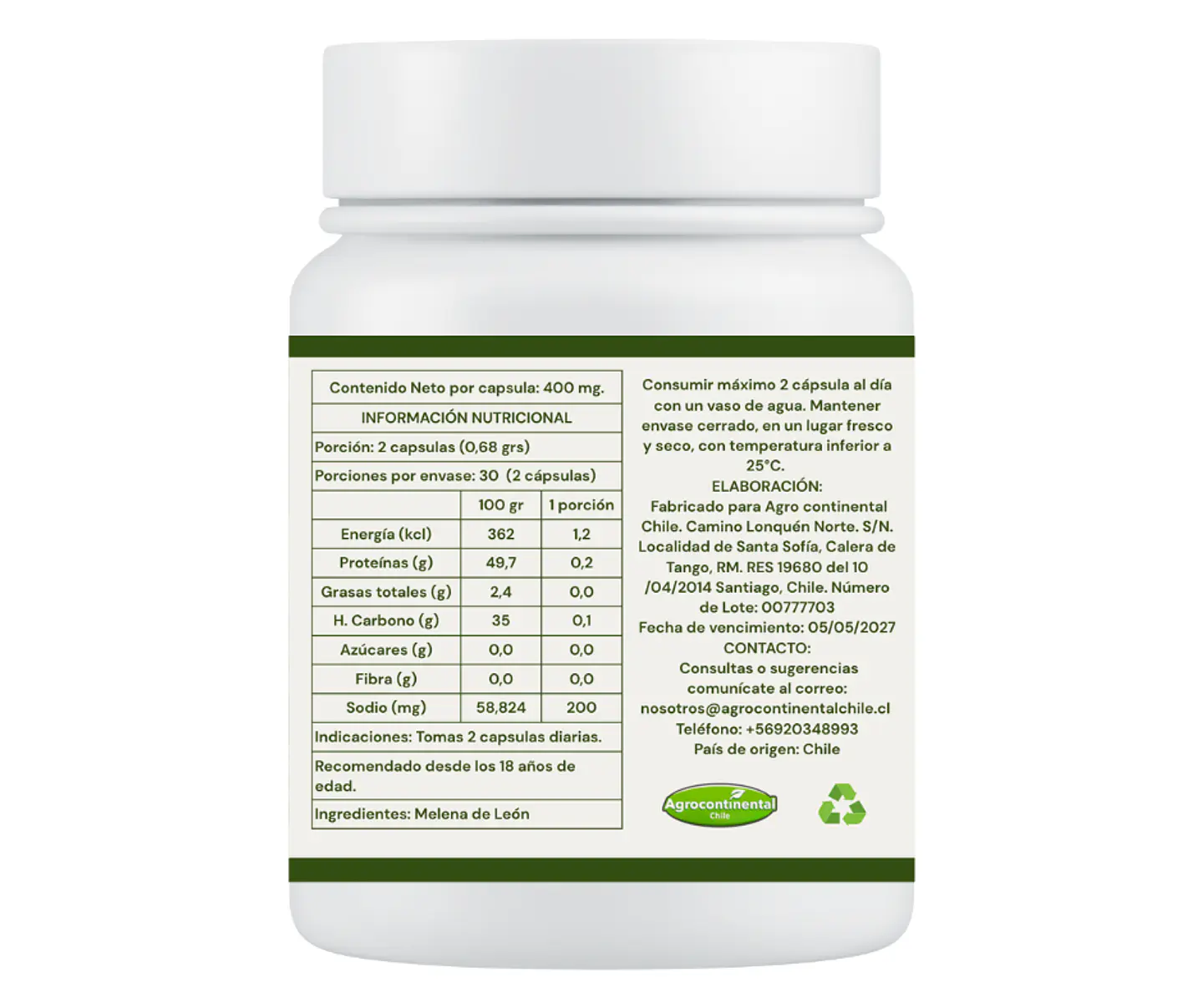 Melena de León Suplemento en Capsulas 2