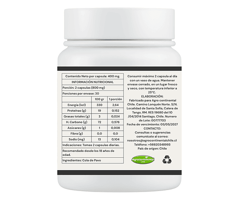 Cola de Pavo Suplemento en Capsulas