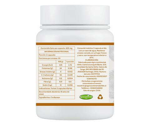 Cordyceps Suplemento en Capsulas