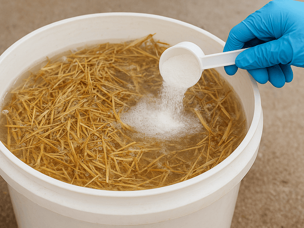 Inmersión Alcalina: una Alternativa Ecológica y Económica para Desinfectar Sustratos en el Cultivo de Hongos